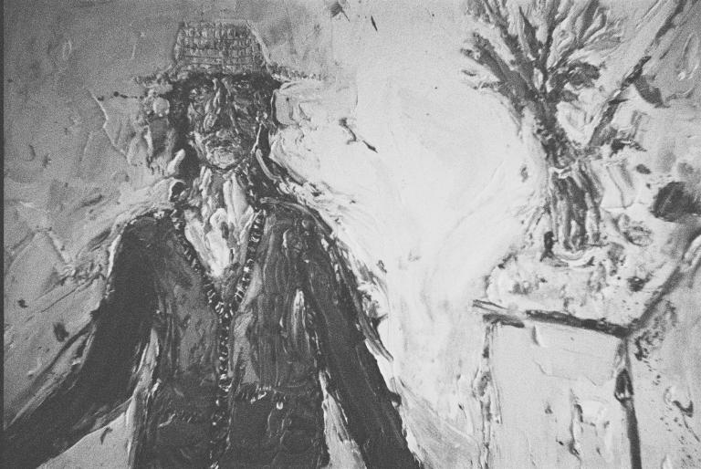 Mitch Cheesman black and white painting