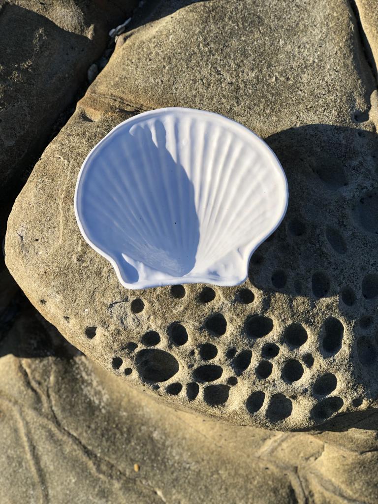 plate on the sand